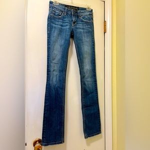 CULT OF INDIVIDUALITY Low Rise Distressed Denim jeans Ladies Size 24 (W26 L32)